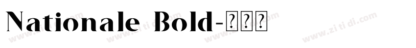 Nationale Bold字体转换